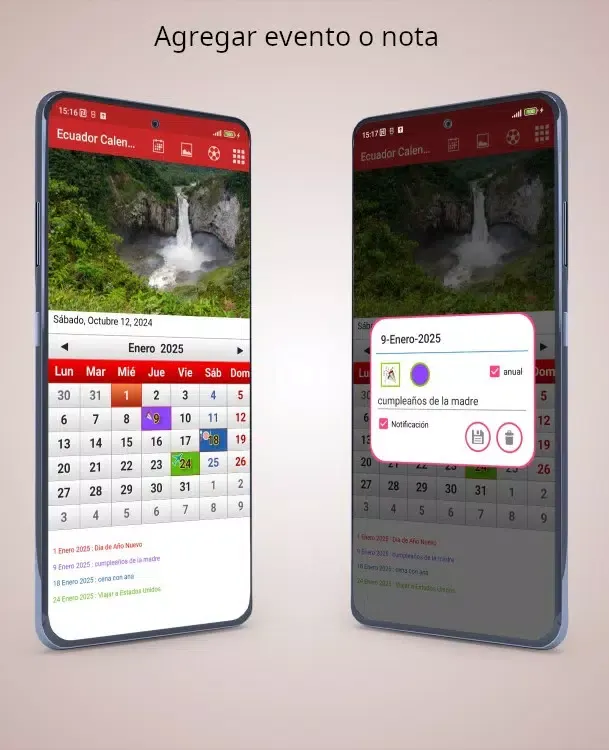 Ecuador Calendario 2025 Screenshots