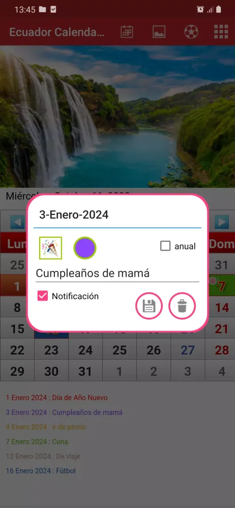 Ecuador Calendario 2025 Screenshots