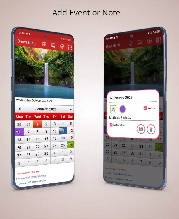Greenland Calendar 2025 Screenshots