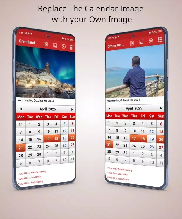 Greenland Calendar 2025 Screenshots