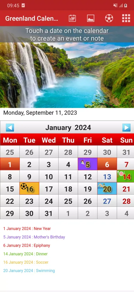 Greenland Calendar 2025 Screenshots