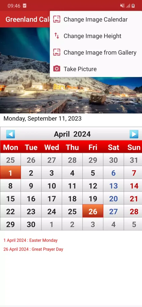 Greenland Calendar 2025 Screenshots