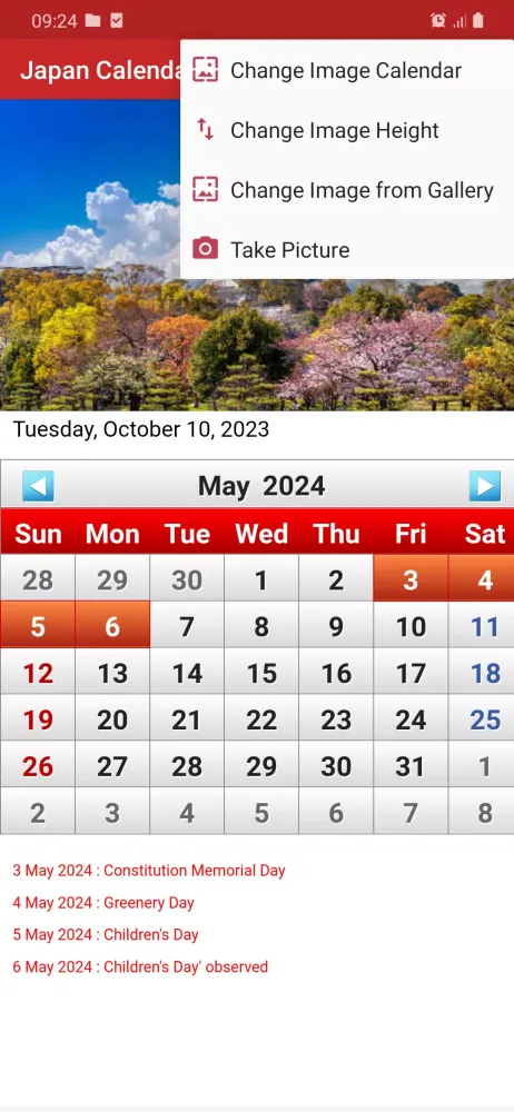 Capturas de pantalla de Japan Calendar 2024