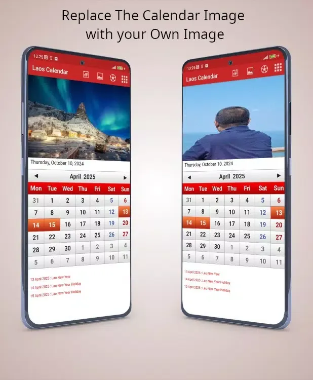 Capturas de pantalla de Laos Calendar 2025