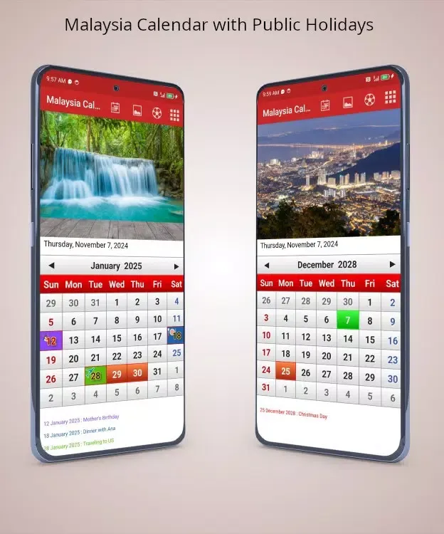 Malaysia Calendar 2025 Screenshots
