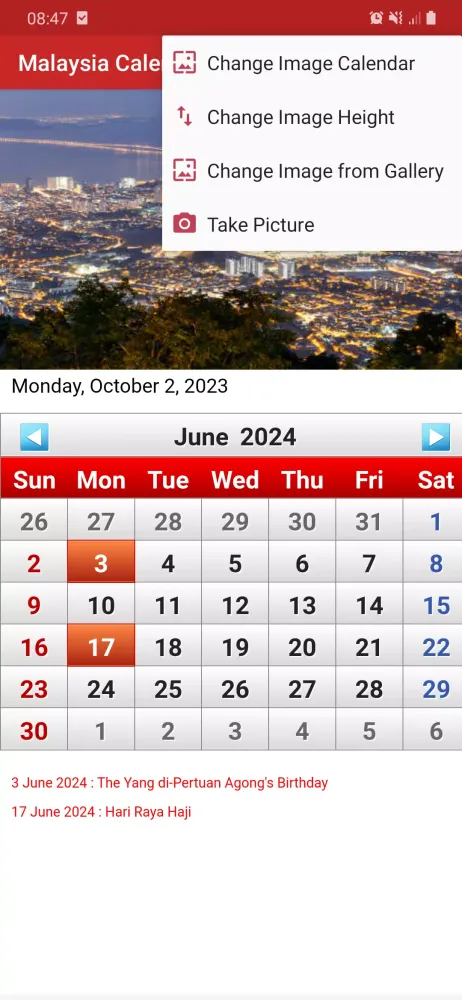 Malaysia Calendar 2025 Screenshots