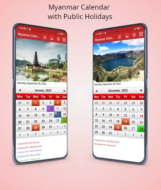 Myanmar Calendar 2025 Screenshots