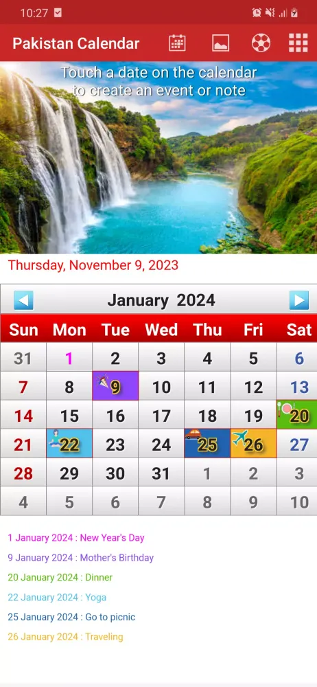 Capturas de tela do Pakistan Calendar 2025