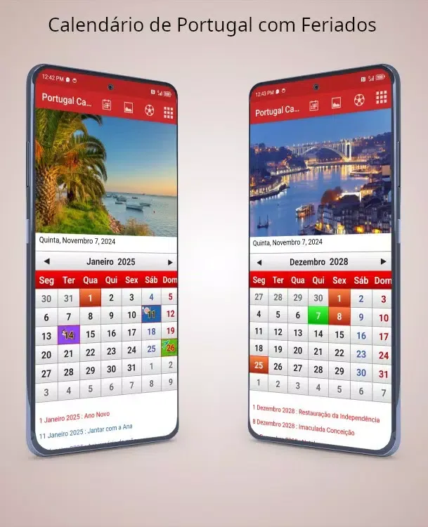 صور Portugal Calendário 2025