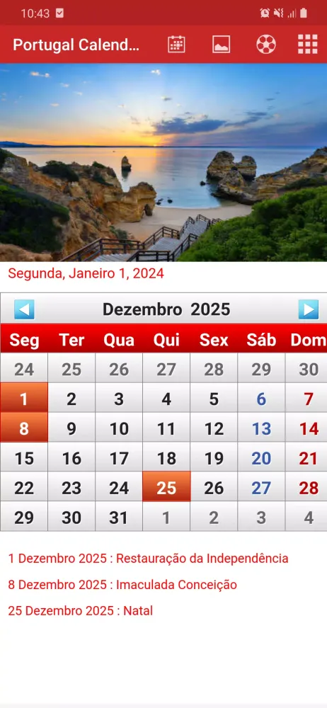 صور Portugal Calendário 2025