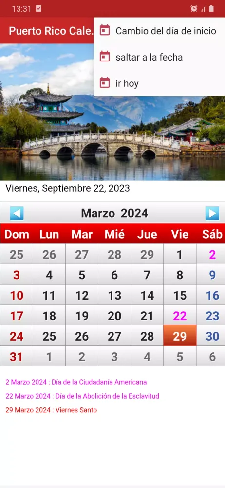 Puerto Rico Calendario 2025 Screenshots