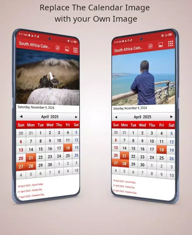 South African Calendar Screenshots