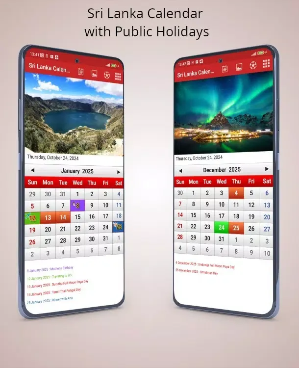 Sri Lanka Calendar 2025 Screenshots