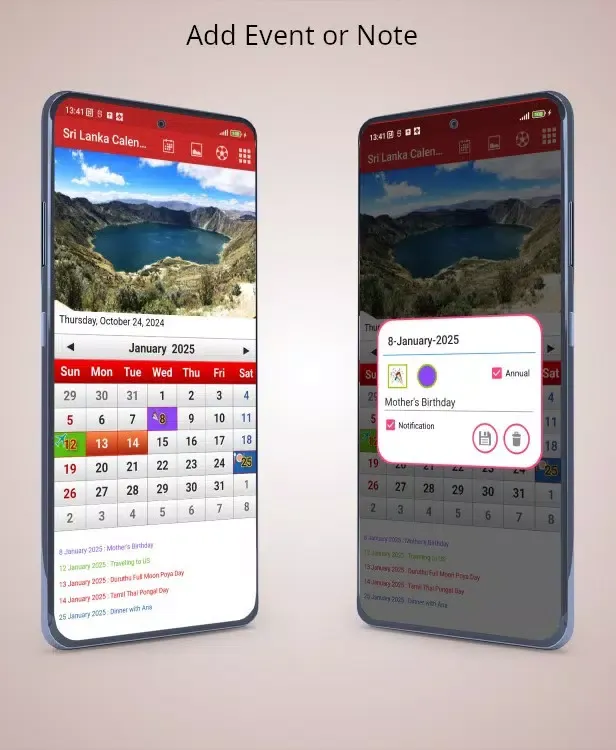 Sri Lanka Calendar 2025 Screenshots
