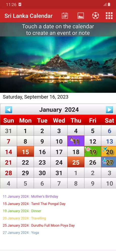 Sri Lanka Calendar 2025 Screenshots