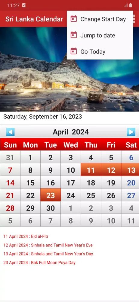 Sri Lanka Calendar 2025 Screenshots