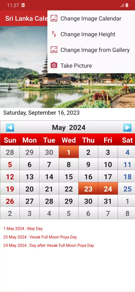Sri Lanka Calendar 2025 Screenshots