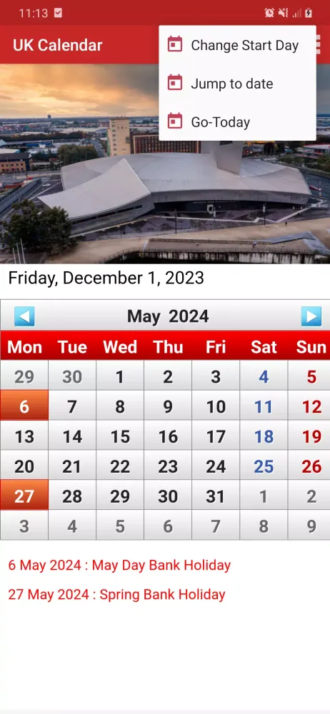 Capturas de pantalla de UK Calendar 2025