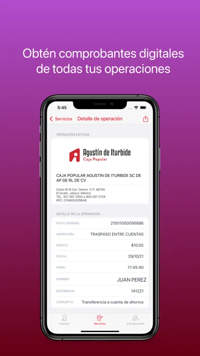 Tangkapan layar Caja Iturbide