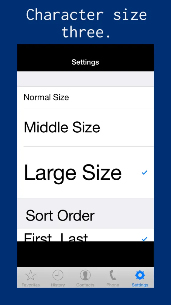Easy to see in large letters - BigContact應用截圖