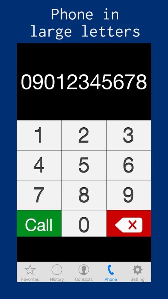 Easy to see in large letters - BigContact應用截圖