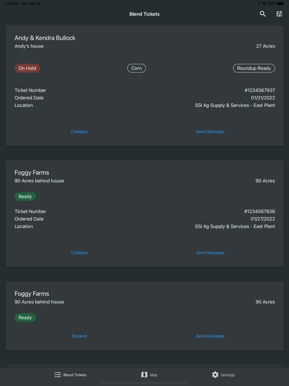 Agvance Inform iPad  Screenshots