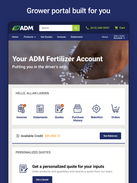 ADM Fertilizer iPad  Screenshots