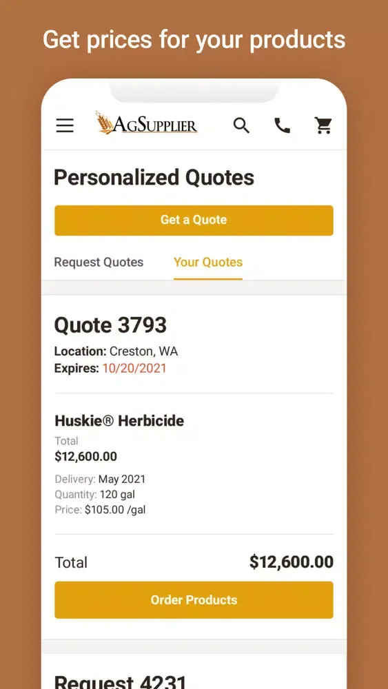 AgSupplier Screenshots