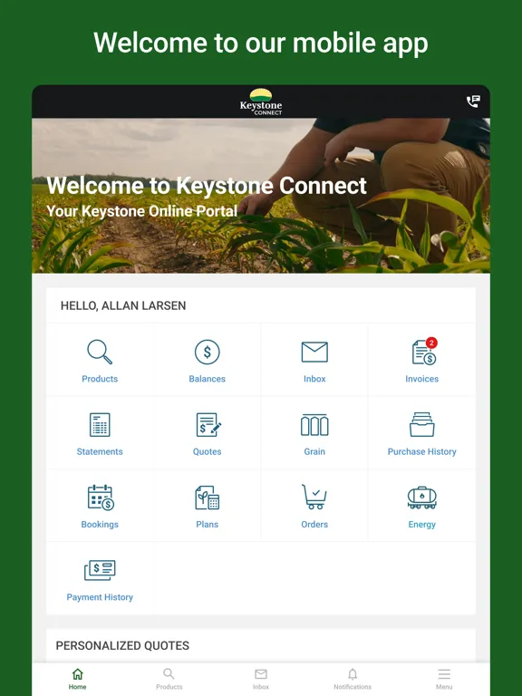 Keystone Connect iPad  سکرین شاٹس