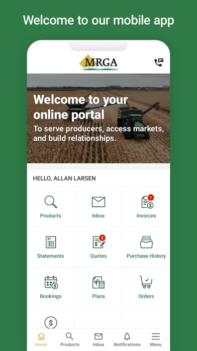 MRGA Grower Portal Screenshots