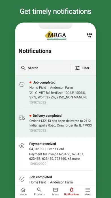 MRGA Grower Portal Screenshots