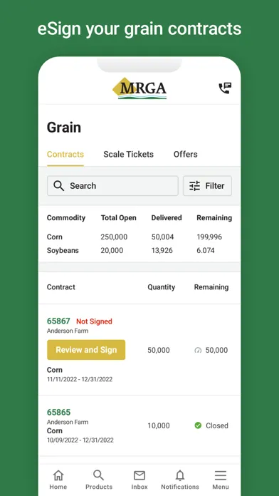 MRGA Grower Portal Screenshots