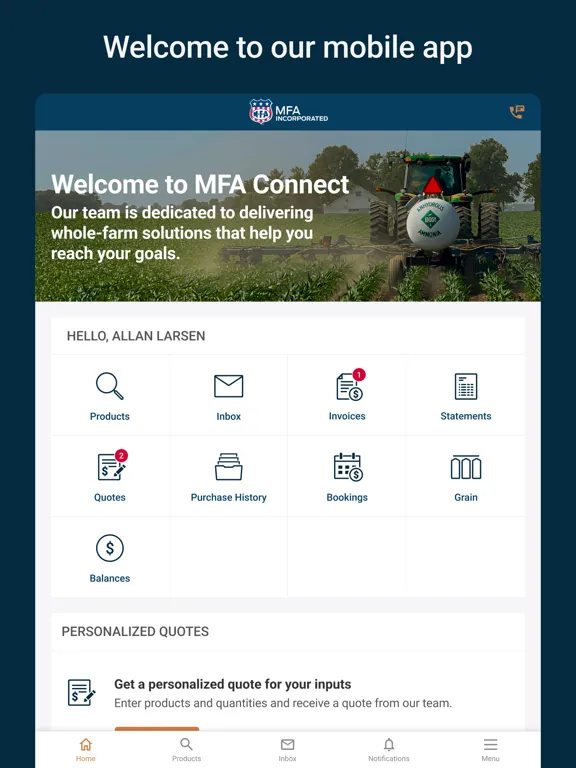 MFA Connect iPad  स्क्रीनशॉट