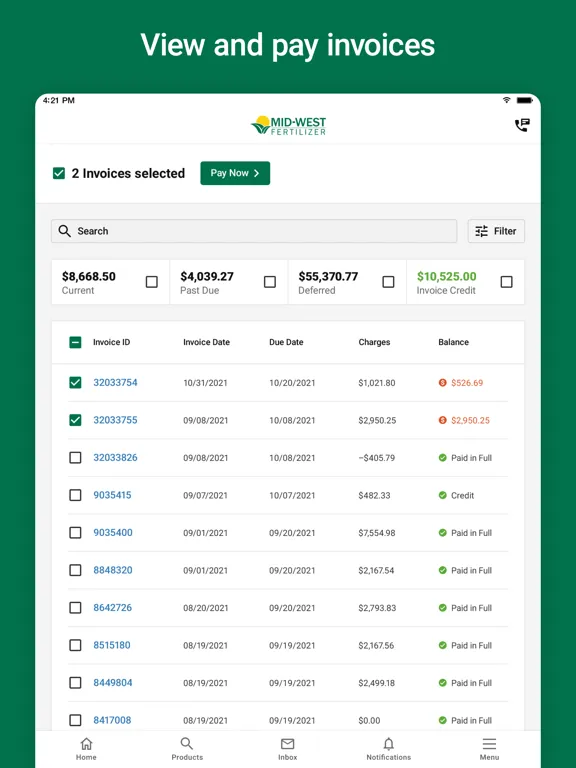 Скриншоты MWF Connect iPad 