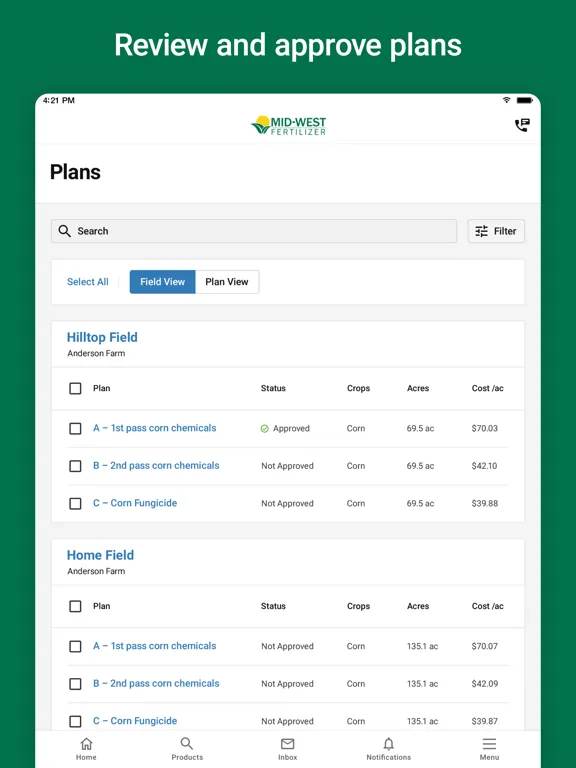 Скриншоты MWF Connect iPad 