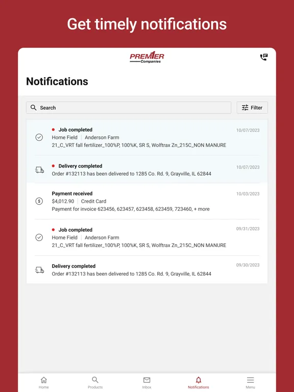 Premier Connect iPad  سکرین شاٹس