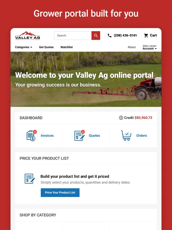 Capturas de pantalla de Valley Agronomics iPad 