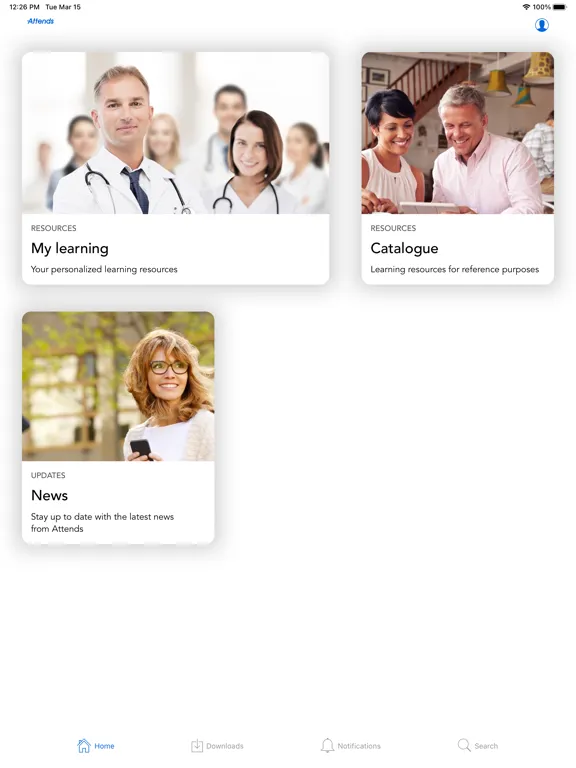 Attends E-Learning iPad  Screenshots