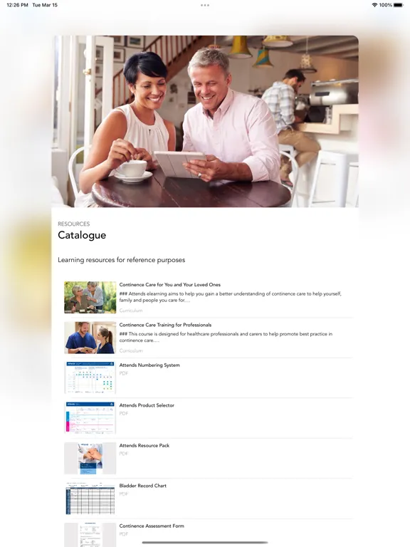 Attends E-Learning iPad  Screenshots