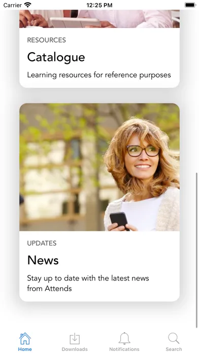 Attends E-Learning Screenshots