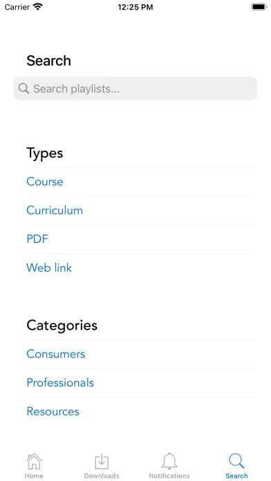 Attends E-Learning Screenshots