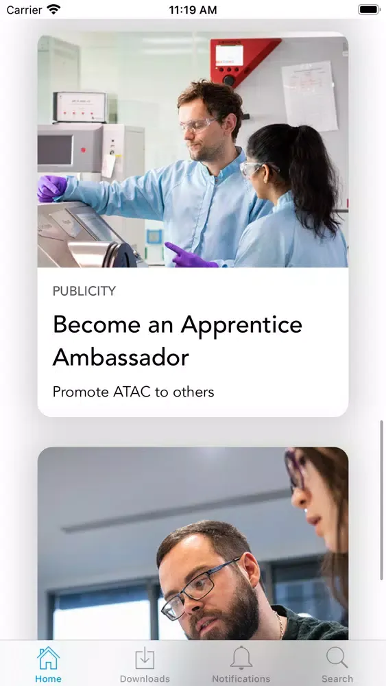 Ảnh chụp màn hình của ATAC Apprenticeships