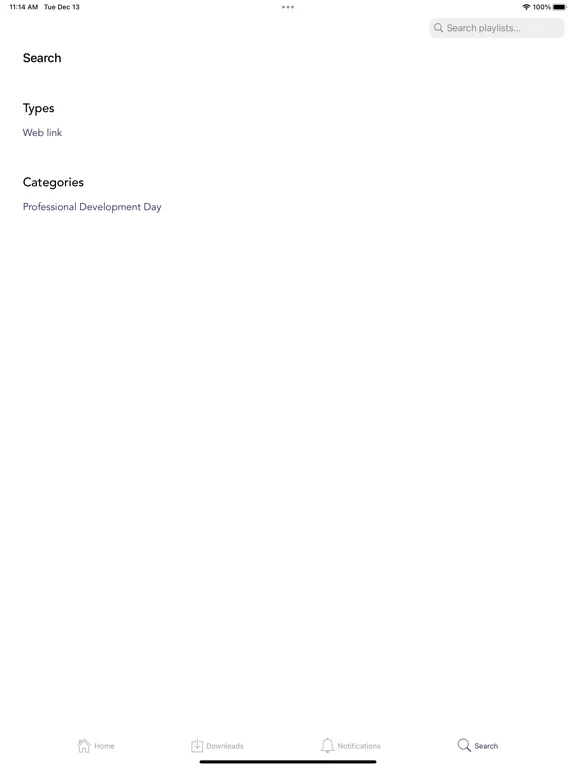 Zrzuty ekranu B&FC Learning Hub iPad 