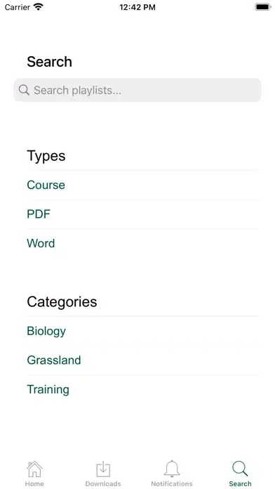Screenshot di DAFM Learning Portal