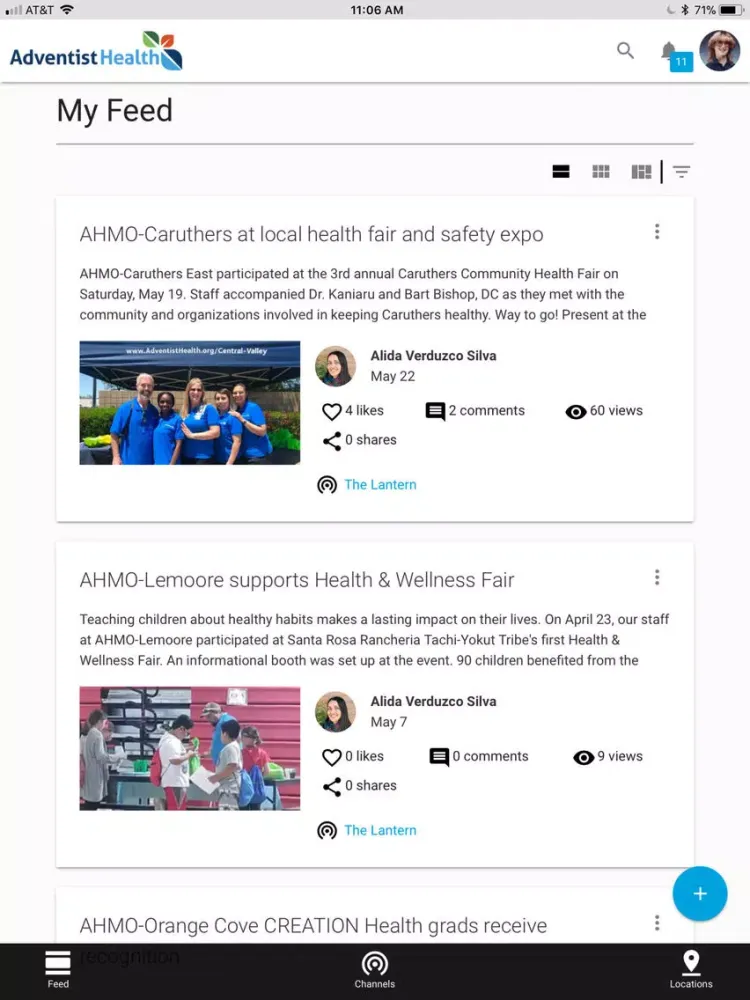 Captures d'écran de Adventist Health ONE Channel iPad 