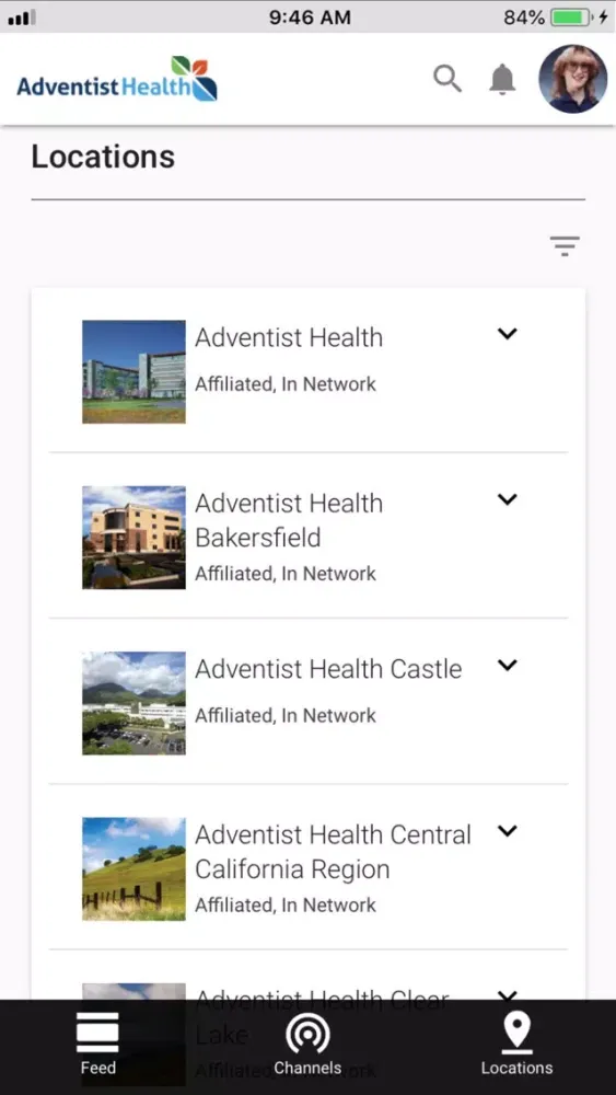 Captures d'écran de Adventist Health ONE Channel