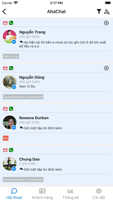 AhaChat - Chatbot Marketing 스크린샷