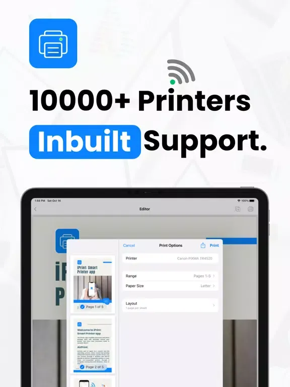 Zrzuty ekranu iPrint: Smart Printer App iPad 