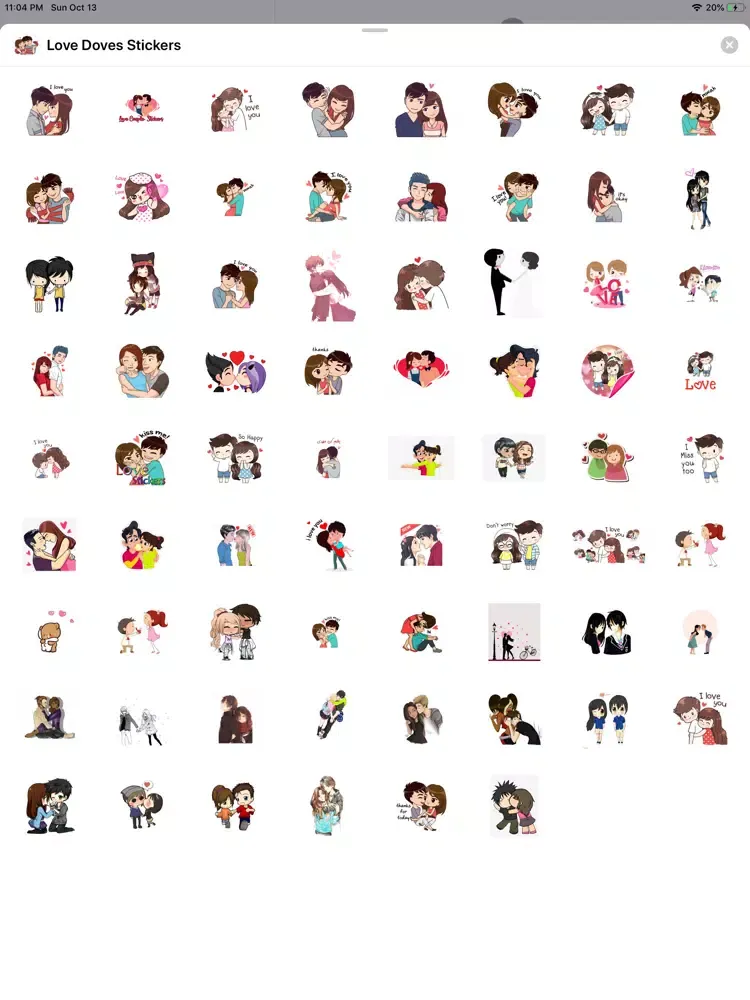 Скриншоты Love Doves Stickers iPad 