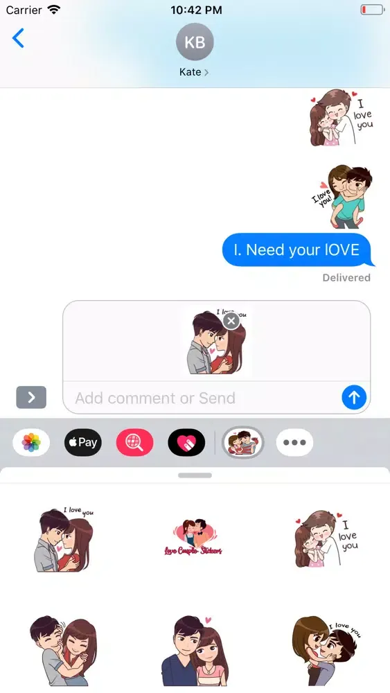 Скриншоты Love Doves Stickers